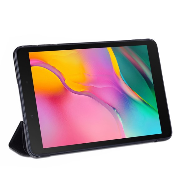 Microsonic Samsung Galaxy Tab A 8 T290 Smart Case ve arka Kılıf Siyah 2