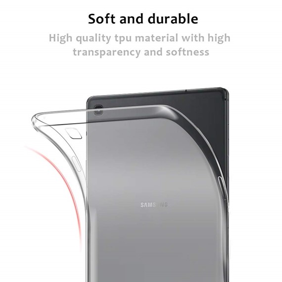 Microsonic Samsung Galaxy Tab A 8 2019 T290 Kılıf Transparent Soft Siyah 3