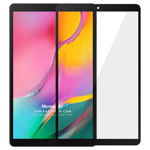 Microsonic Samsung Galaxy Tab A 10 1 T510 Tam Kaplayan Ekran Koruyucu Siyah 1