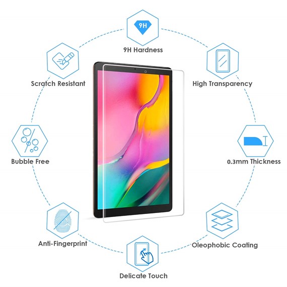 Microsonic Samsung Galaxy Tab A 10 1 T510 Temperli Cam Ekran koruyucu 3