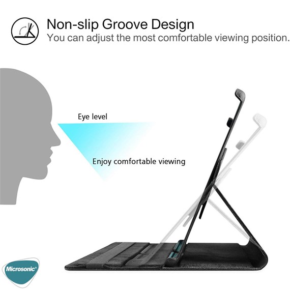 Microsonic Samsung Galaxy Tab A7 Lite T225 Kılıf 360 Rotating Stand Deri Mor 5