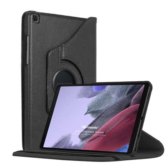 Microsonic Samsung Galaxy Tab A7 Lite T225 Kılıf 360 Rotating Stand Deri Siyah 1