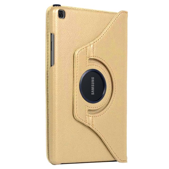 Microsonic Samsung Galaxy Tab A7 T500 Kılıf 360 Rotating Stand Deri Gold 2