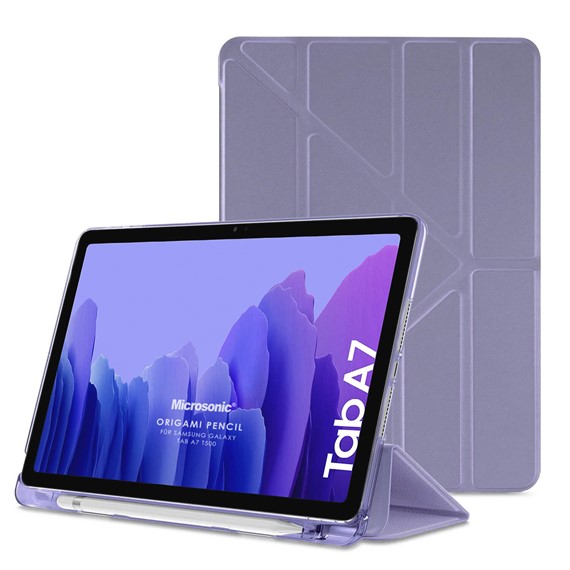 Microsonic Samsung Galaxy Tab A7 10 4 T500 Kılıf Origami Pencil Lila 1