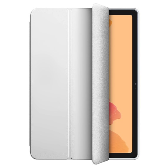 Microsonic Samsung Galaxy Tab A7 T500 Kılıf Slim Translucent Back Smart Cover Gümüş 2