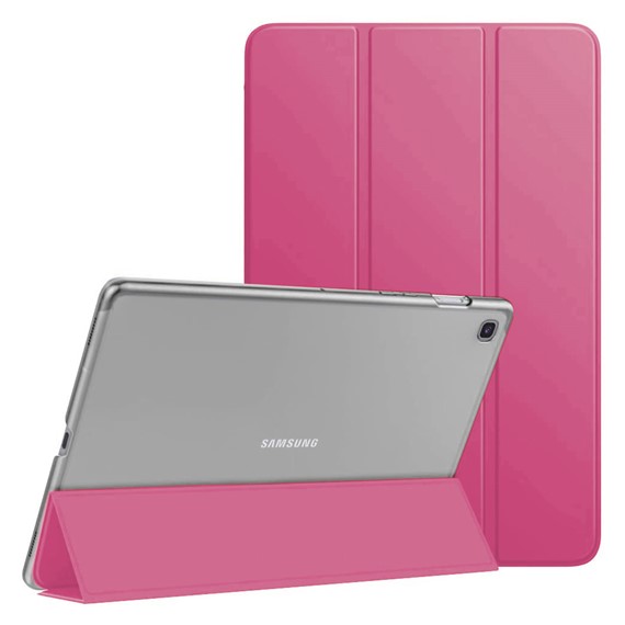 Microsonic Samsung Galaxy Tab A7 Lite T225 Kılıf Slim Translucent Back Smart Cover Pembe 1