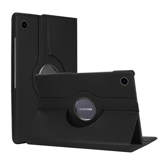 Microsonic Samsung Galaxy Tab A8 X200 Kılıf 360 Rotating Stand Deri Siyah 1