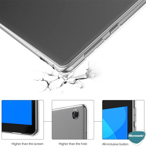 Microsonic Samsung Galaxy Tab A8 X200 Kılıf Transparent Soft Şeffaf 5