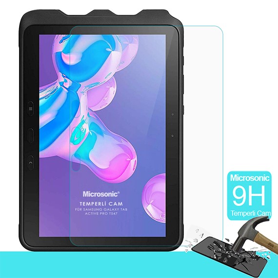 Microsonic Samsung Galaxy Tab Active Pro T547 Tempered Glass Cam Ekran Koruyucu 1