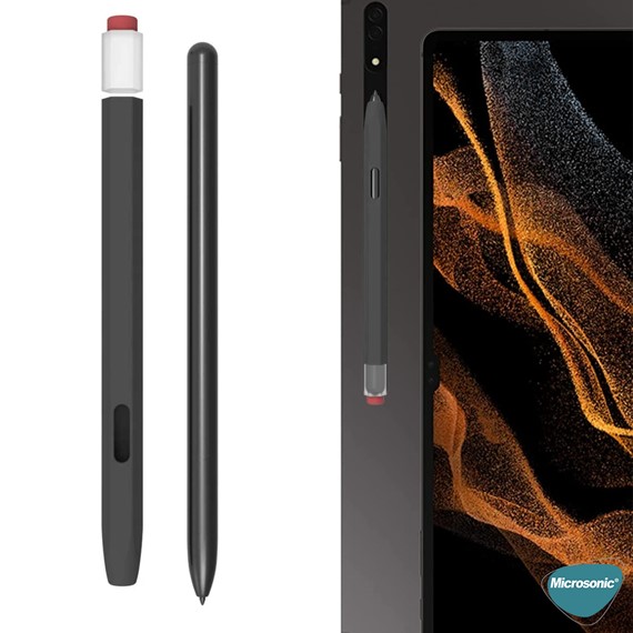Microsonic Samsung Galaxy Tab S Pen Kılıf Retro Style Mat Silikon Lila 7