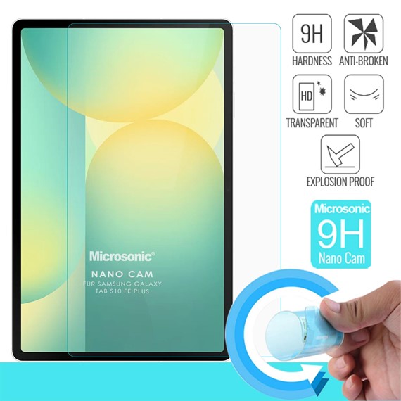 Microsonic Samsung Galaxy Tab S10 FE Plus Nano Glass Cam Ekran Koruyucu 2
