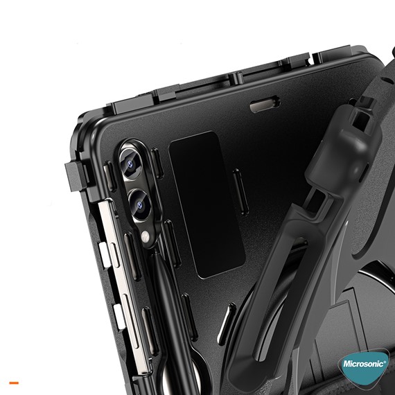 Microsonic Samsung Galaxy Tab S11 Ultra Kılıf Heavy Defender Siyah 4
