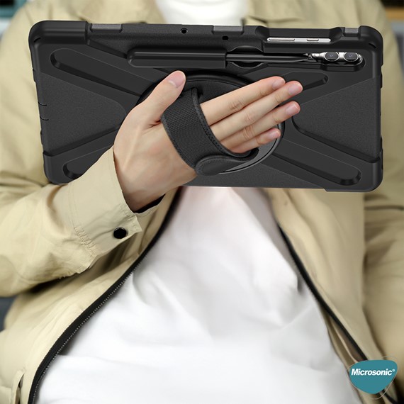 Microsonic Samsung Galaxy Tab S11 Ultra Kılıf Heavy Defender Siyah 3