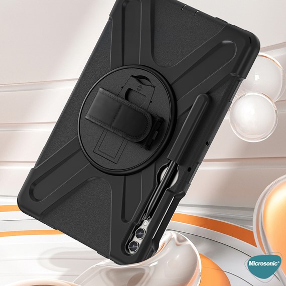 Microsonic Samsung Galaxy Tab S11 Ultra Kılıf Heavy Defender Siyah 7