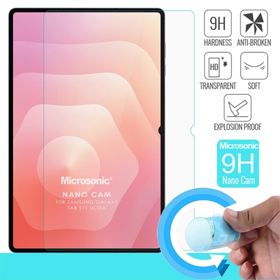 Microsonic Samsung Galaxy Tab S11 Ultra Nano Glass Cam Ekran Koruyucu 2