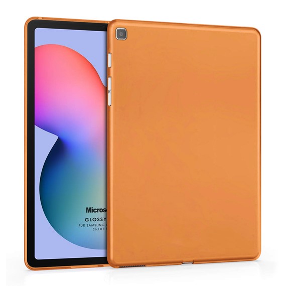 Microsonic Samsung Galaxy Tab S6 Lite 10 4 P610 Kılıf Matte Silicone Turuncu 1