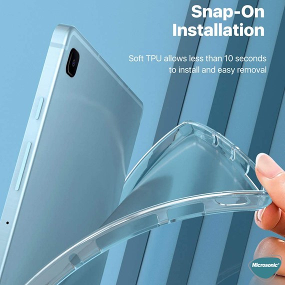 Microsonic Samsung Galaxy Tab S6 Lite 10 4 P610 Kılıf Transparent Soft Beyaz 6