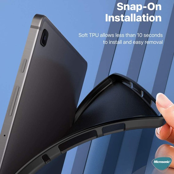 Microsonic Samsung Galaxy Tab S6 Lite 10 4 P610 Kılıf Transparent Soft Siyah 6