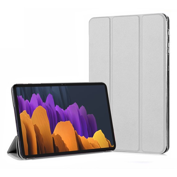 Microsonic Samsung Galaxy Tab S8 Ultra X900 Kılıf Slim Translucent Back Smart Cover Gümüş 1