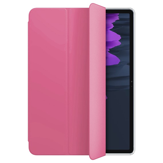 Microsonic Samsung Galaxy Tab S7 Plus T970 Kılıf Slim Translucent Back Smart Cover Pembe 2