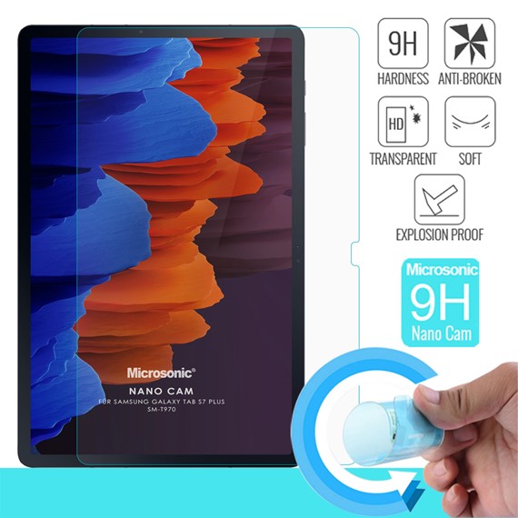 Microsonic Samsung Galaxy Tab S7 Plus T970 Nano Glass Screen Protector 1