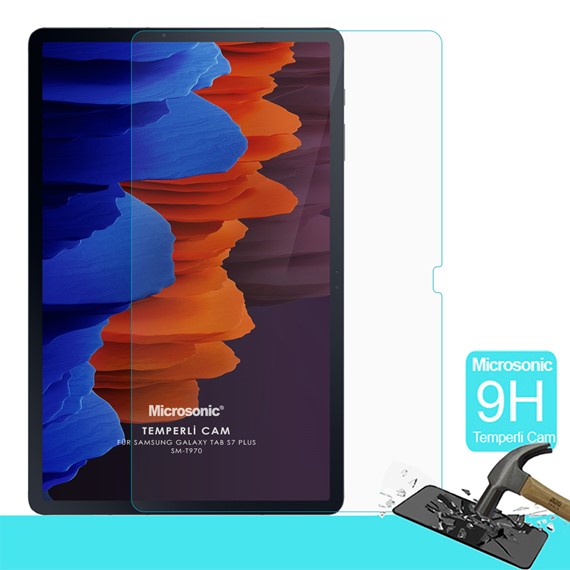 Microsonic Samsung Galaxy Tab S7 Plus T970 Tempered Glass Screen Protector 1