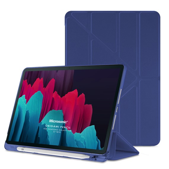 Microsonic Samsung Galaxy Tab S9 FE Kılıf Origami Pencil Lacivert 1