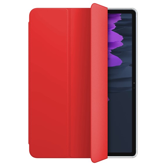 Microsonic Samsung Galaxy Tab S8 X700 Kılıf Slim Translucent Back Smart Cover Kırmızı 2