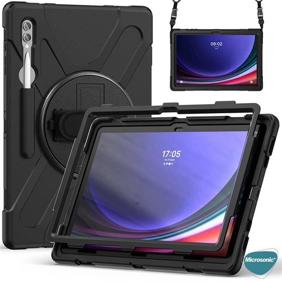 Microsonic Samsung Galaxy Tab S10 Ultra X920 Kılıf Heavy Defender Siyah 2