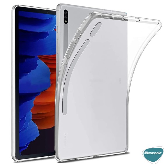 Microsonic Samsung Galaxy Tab S9 Ultra X910 Kılıf Transparent Soft Şeffaf 5