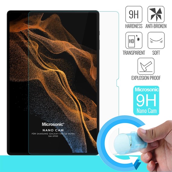 Microsonic Samsung Galaxy Tab S9 Ultra X910 Nano Glass Cam Ekran Koruyucu 2