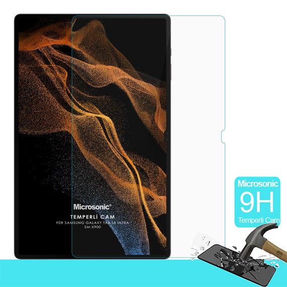 Microsonic Samsung Galaxy Tab S9 Ultra X910 Tempered Glass Cam Ekran Koruyucu 2