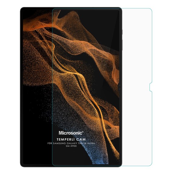 Microsonic Samsung Galaxy Tab S8 Ultra X900 Tempered Glass Cam Ekran Koruyucu 2