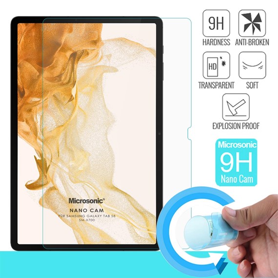 Microsonic Samsung Galaxy Tab S8 X700 Nano Glass Cam Ekran Koruyucu 1