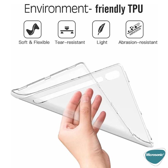 Microsonic Samsung Galaxy Tab S9 X710 Kılıf Transparent Soft Şeffaf 2