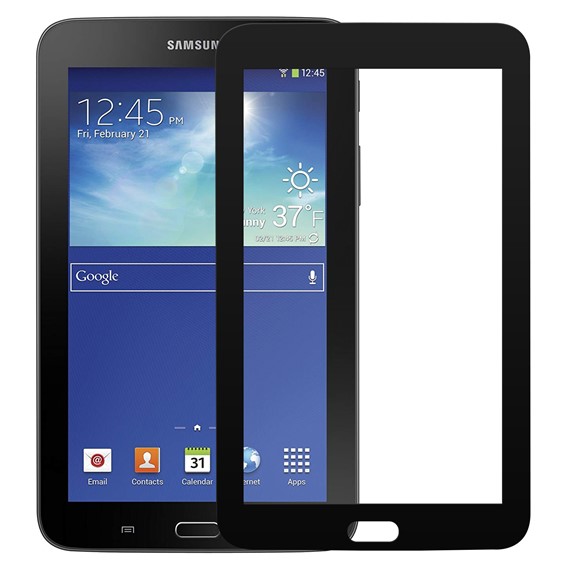 Microsonic Samsung Galaxy Tab 3 Lite 7 0 T110 Tam Kaplayan Temperli Cam Ekran Koruyucu Siyah 1