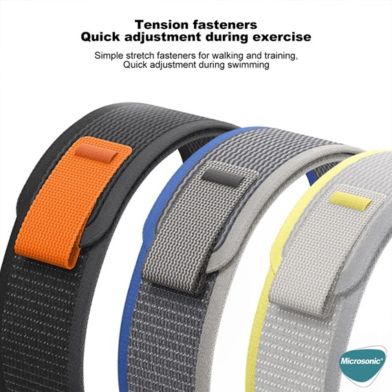 Microsonic Samsung Galaxy Watch 5 44mm Kordon Hike Spiral Bej 3