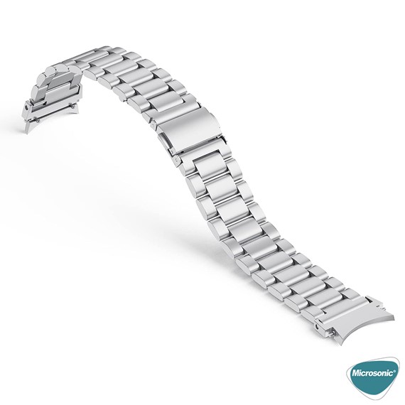 Microsonic Samsung Galaxy Watch FE Solid Steel Kordon Gümüş 5
