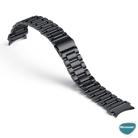 Microsonic Samsung Galaxy Watch FE Solid Steel Kordon Siyah 5
