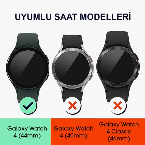 Microsonic Samsung Galaxy Watch 4 44mm Kılıf 360 Full Round Soft Silicone Şeffaf 3