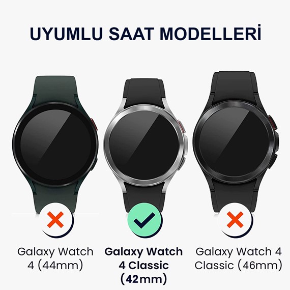 Microsonic Samsung Galaxy Watch 4 Classic 42mm Kılıf 360 Full Round Soft Silicone Şeffaf 3