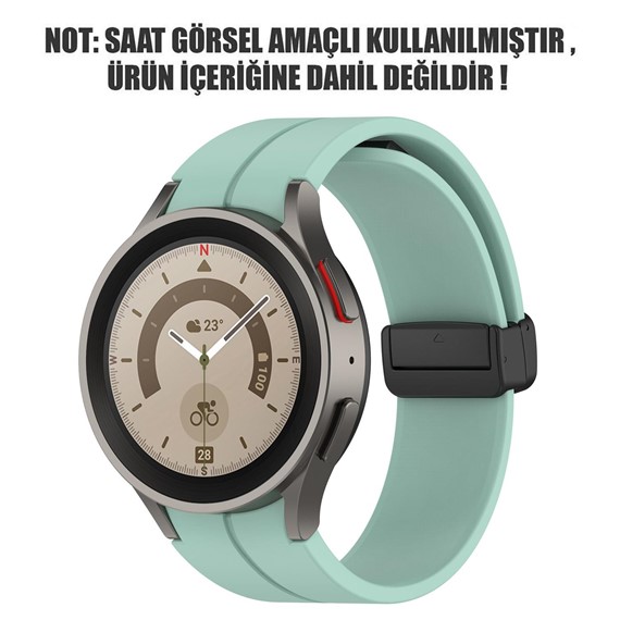 Microsonic Samsung Galaxy Watch FE Kordon Ribbon Line Açık Yeşil 2