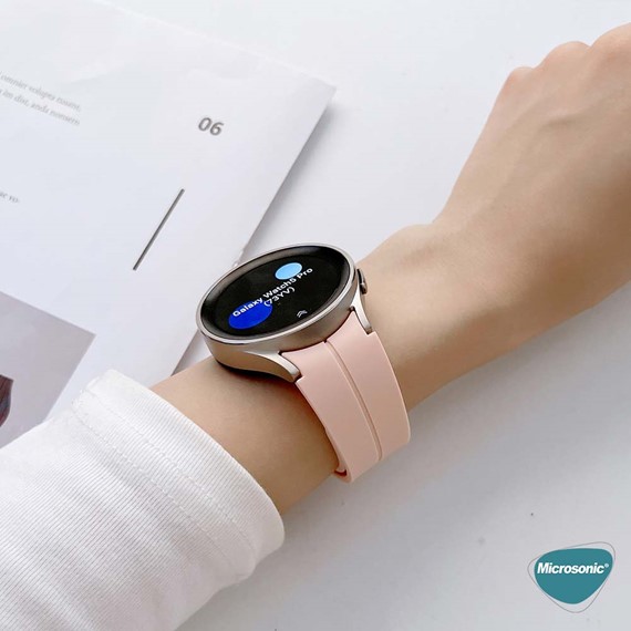 Microsonic Samsung Galaxy Watch 6 40mm Kordon Ribbon Line Açık Yeşil 5