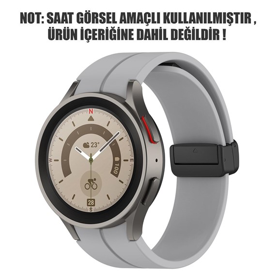 Microsonic Samsung Galaxy Watch FE Kordon Ribbon Line Gri 2