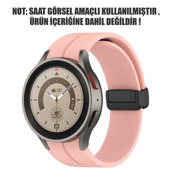 Microsonic Samsung Galaxy Watch 6 Classic 47mm Kordon Ribbon Line Pembe 2