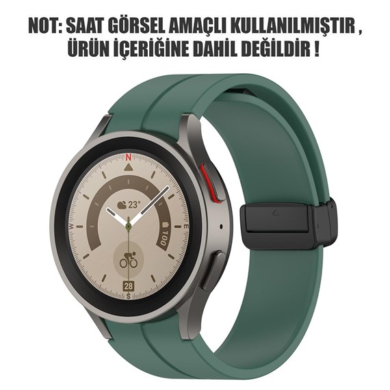Microsonic Samsung Galaxy Watch FE Kordon Ribbon Line Yeşil 2