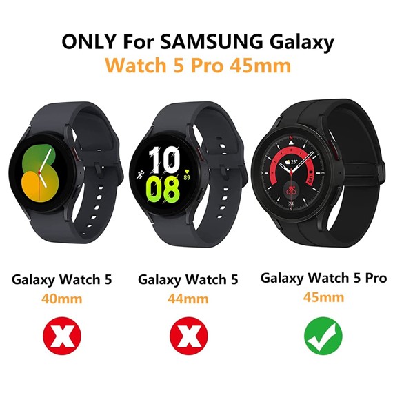 Microsonic Samsung Galaxy Watch 5 Pro 45mm Kılıf 360 Full Round Soft Silicone Şeffaf 3