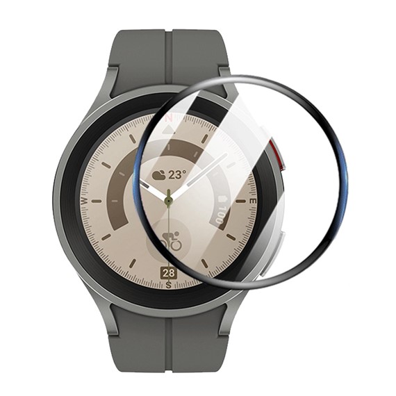Microsonic Samsung Galaxy Watch 5 Pro 45mm Tam Kaplayan Nano Cam Ekran Koruyucu Siyah 1