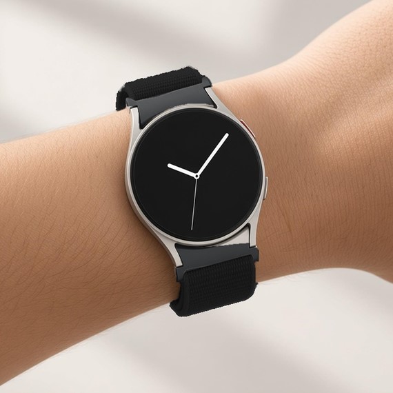 Microsonic Samsung Galaxy Watch 8 40mm Kordon FlexWeave Kumaş Siyah 4