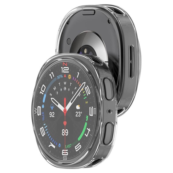 Microsonic Samsung Galaxy Watch 8 40mm Kılıf Ekranı Tam Kaplayan 360 Full Round Soft Silicone Şeffaf 2